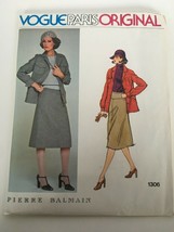 Vogue Paris Original Pierre Balmain Sewing Pattern 1306 Jacket A-Line Skirt Vtg - £23.71 GBP