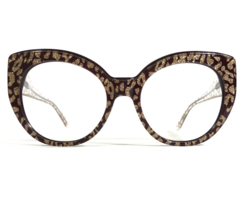 Bebe Eyeglasses Frames BB7231 610 BURGUNDY ANIMAL Gold Glitter Cat Eye 5... - $69.91