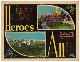 HEROES ALL (1920) WWI-Themed American Red Cross Documentary Lobby Card #7 - £117.99 GBP