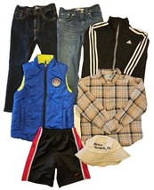 Little Boys Sz 6-7 Clothes Lot Levis Jeans Puffer Jacket Gymboree Adidas 7pc - £27.63 GBP