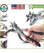 Compact Multi-Purpose Leather Punch Tool with 6 Hole Sizes - Portable &amp; ... - $23.90 CAD