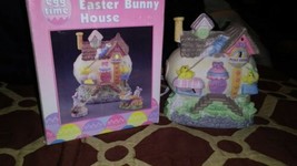 Egg Time Easter Bunny Bakery House Illuminated Used  - $18.80