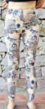 Retro Leggings Floral for Women High Waist Footless Full XS Small Zumba ... - £12.19 GBP