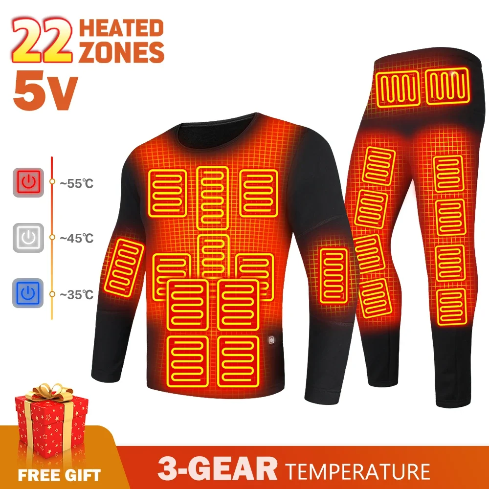 Heated Thermal Underwear Men Self-heating Jacket Ski Jacket Heated Jacket Women - £43.12 GBP+