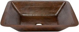 19-Inch Hammered Copper Bathroom Sink, Oil Rubbed Bronze, By Premier Copper - $349.93