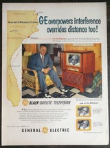 Vintage 1951 general Electric Black Daylite Television Full Page Original Ad 823 - £5.54 GBP