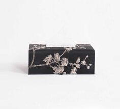 Luxury Embroidered Brocade Tissue Box, High-End Floral Decorative Cover ... - $379.00