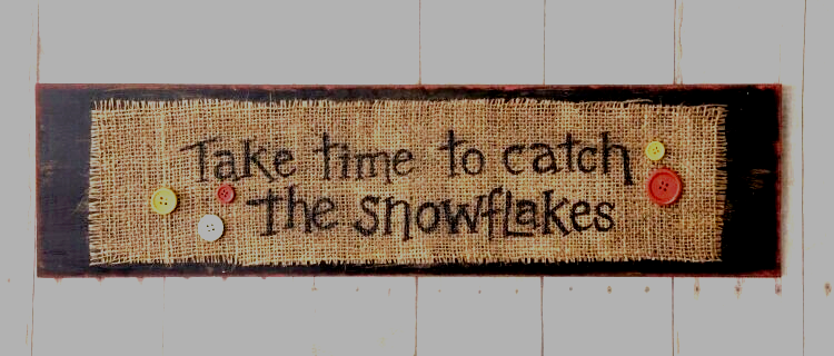 Snowflake wood wall Sign - 23 inch