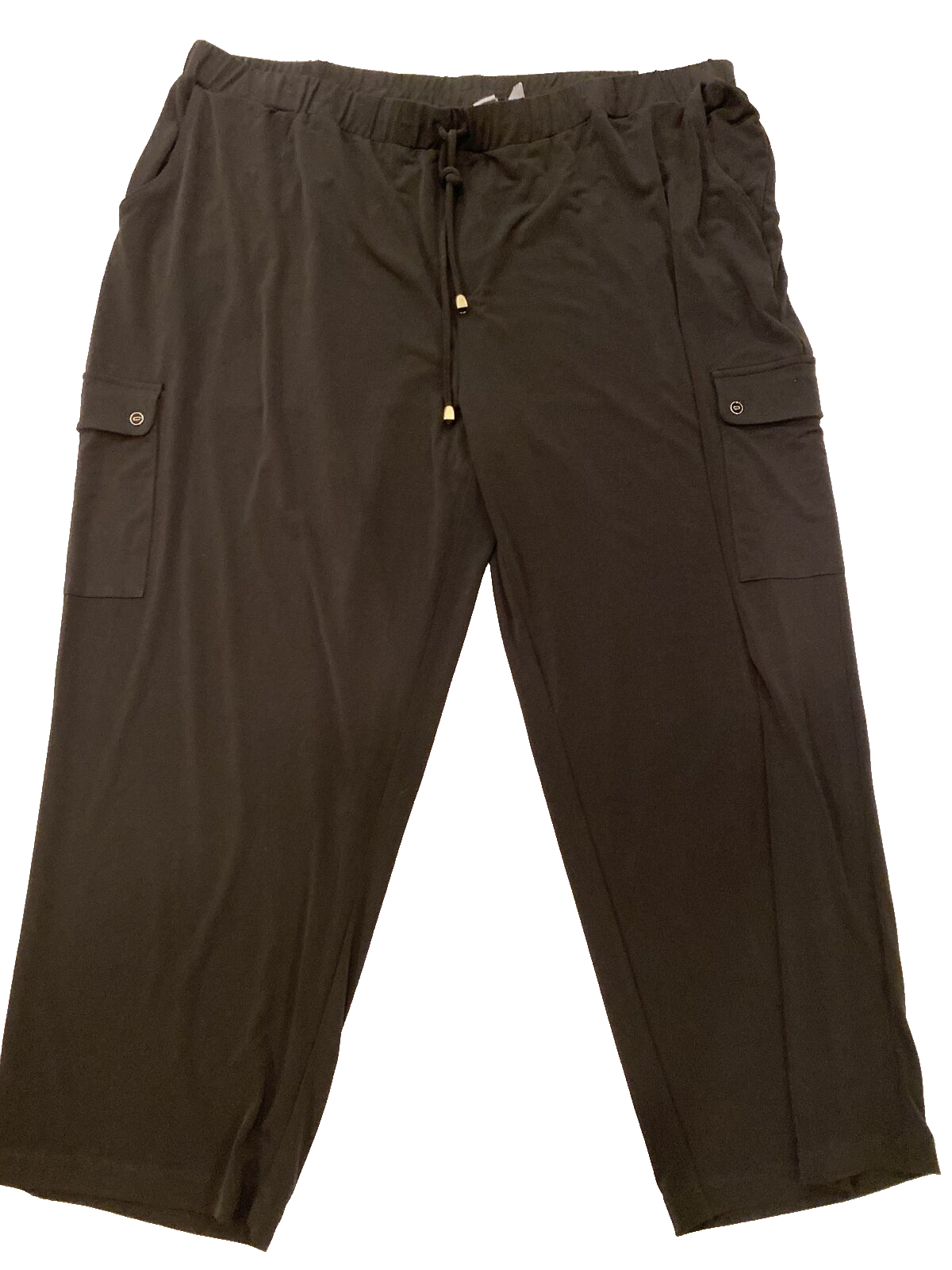 Susan Graver Women&#39;s Petite Black Knit Pull On Elastic Waist Pants 2XP - $23.74