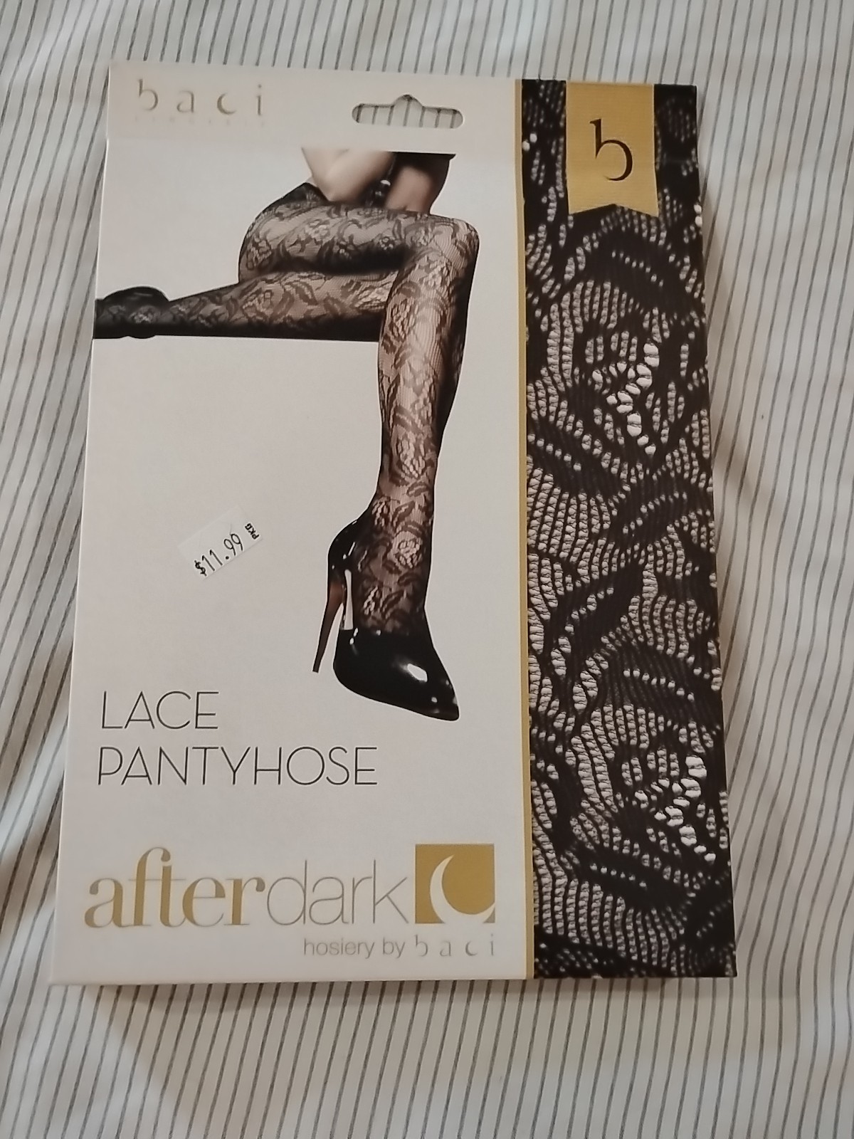 Baci AfterDark Glitter Lace Top Fishnet Thigh Highs (One Size) AD2015 - $4.99