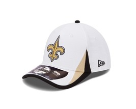 New Era 39THIRTY NFL New Orleans Saints Football Hat Cap Stretch Size M/L - $455.97 MXN