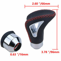 Universal Leather Shift Knob Manual Gear Stick Shifter 5/6 Speed Lever Head - £8.01 GBP