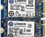 Lot of 2 Kingston 16GB M.2 SATA Solid State Drive RBU-SNS4151S3/16G SSD - £3.91 GBP