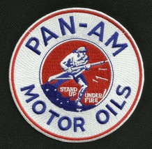 Vintage Style PAN-AM Motor Oils Stand Up Hot Rod Rockabilly Greaser Biker Patch - £5.54 GBP