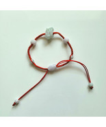 Natural jade auspicious red rope bracelet 2023 Chinese zodiac rabbit 生肖玉... - £29.42 GBP