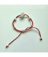 Natural jade auspicious red rope bracelet 2023 Chinese zodiac rabbit 生肖玉... - $37.61