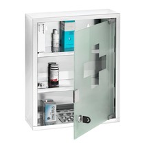 Medicine Cabinet With Lock, Wall Mounted Bathroom Storage, Hanging Medical Cabin - £148.27 GBP