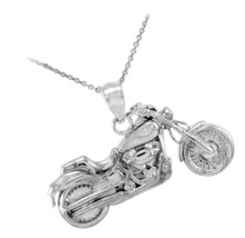 925 Sterling Silver High Polish Biker Charm Motorcycle - £88.11 GBP