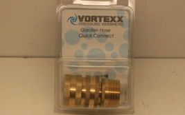 Vortexx Pressure Washer Solid Brass Garden Hose Quick Connect Disconnect SD47010 - £15.30 GBP