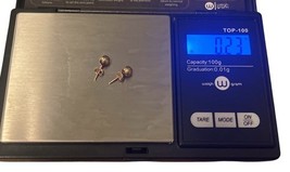 Macy’s 14K Yellow Gold Ball Stud Earrings Mini Bead Posts New w/ Box image 6