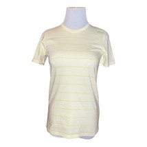 Everlane The Organic Cotton Crew Neck T Shirt Yellow Stripe Women Size S... - $10.38