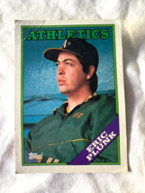 Eric Plunk 1988 Topps Oakland Athletics A&#39;s Baseball Card MLB Vintage - $2.97
