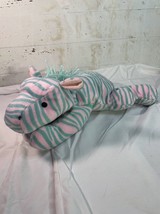 1996 Ty Plush Pastel Pink and Green Floppy Soft Zebra Yarn Mane and Tail... - £7.63 GBP