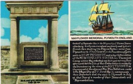 Postcard Mayflower Memorial Plymouth England UK - $3.95