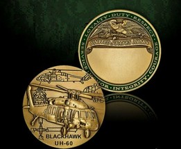 Army UH-60 Blackhawk Helicopter 1.75&quot; Challenge Coin - £27.88 GBP