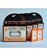 Lot 6 pkgs Van Der Hagen Stainless Steel Double Edge Razor Blades NEW 50... - €33,76 EUR