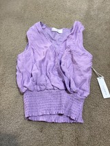 NWT Six/Fifty The Summer Tank Top Surplice Neckline Lavender Size Small ... - £14.54 GBP