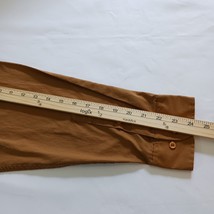 Oleg Cassini Men's Long Sleeve Button Up Brown Shirt Size XL 17 1/2 (34/35) image 13