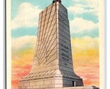 Wright Memorial Beacon Kill Devil Hills North Carolina NC Linen Postcard V9 - £2.33 GBP