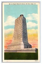 Wright Memorial Beacon Kill Devil Hills North Carolina NC Linen Postcard V9 - £2.28 GBP