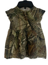 Bass Pro Shops Brown Camo Camouflage Dress Little Girls Size S 6-12 Month Baby - £8.21 GBP