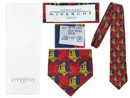 GIVENCHY Cravatta Con Copertina Uomo 100% Seta *QUI CON SCONTO* GY01 T1G - £53.87 GBP