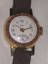 Ladies Vintage Jai 17 Jewels Shock Resistant Wrist Watch Swiss Base Metal - £8.40 GBP