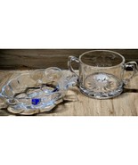 Vintage Sugar Bowl &amp; Dish / Tray  Studio Nova Grape Cluster &amp; Vine Patte... - $11.69