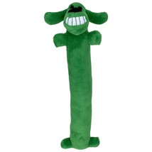 MULTIPET PLUSH HOLIDAY LOOFA DOG TOY STUFFING SQUEAKER GREEN - $241.39 MXN