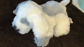 Webkinz Misty Puppy Plush Toy Ganz 10&quot; Gray White NO CODE Shaggy Dog Stuffed - £15.18 GBP