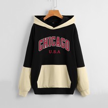 Letter printed hoodie sweatshirt casual tunic top long sleeve hoodie with pockets women thumb200
