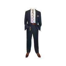 Men's Summer Linen Suit Apollo King Half Lined 2 Button European LN2 Navy Blue image 4