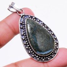 Marcasite Pear Shape Gemstone Handmade Fashion Gift Pendant Jewelry 2.40&quot; SA 700 - £3.98 GBP