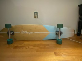 RETROSPEC Skateboard Complete 44&quot; Zed Longboard Cruiser Maple Deck Aqua Fishtail - £67.90 GBP