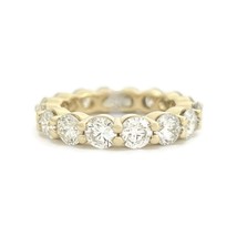 Authenticity Guarantee 
Round Diamond Eternity Ring Wedding Band 14K Yellow G... - £9,003.87 GBP