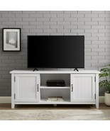TV Stand 65-In Farmhouse Entertainment Center Media Console Table White ... - £180.62 GBP