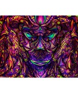 Tapestry Psychedelic Face 6.5 ft x 5 ft Wall Hanging Home Decor Colorful... - $19.99
