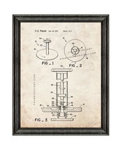 Playground Turntable Patent Print Old Look with Black Wood Frame - $24.95+