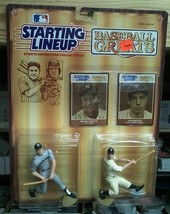 1989 Kenner Starting Lineup Baseball Greats Mickey Mantle Joe Dimaggio Yankees - £9.49 GBP