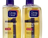 2 Pack Clean &amp; Clear Essentials Foaming Facial Cleanser OIL FREE 8 oz each - £31.54 GBP